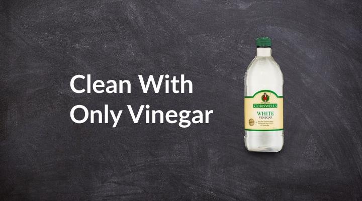 clean with only vinegarce cube